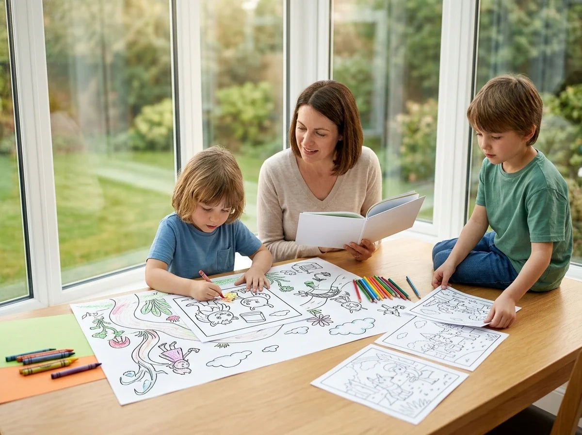 Childrens Colouring Pages: Turn Colouring Time Into Story, Creativity and Screen-Free Play