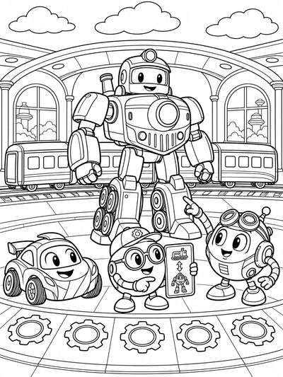 Zumblies Transforming Robot Coloring Book