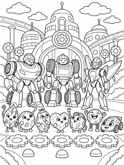 Zumblies Transforming Robot Coloring Book
