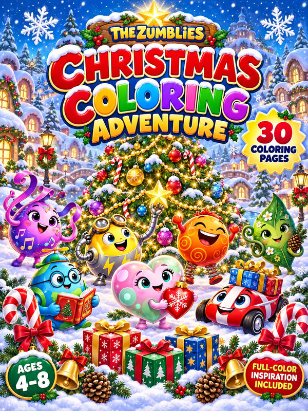 Zumblies Christmas Coloring Pages – Christmas Around Zumbleton