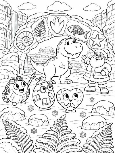 Zumblies Christmas Dinosaur Coloring Book for Kids