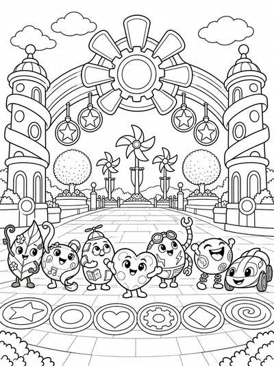 Zumblies Theme Park Coloring Book for Kids