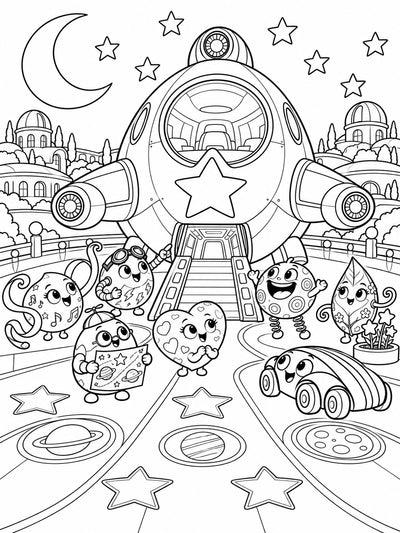 Zumblies Christmas Space Coloring Book for Kids