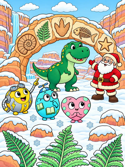 Zumblies Christmas Dinosaur Coloring Book for Kids