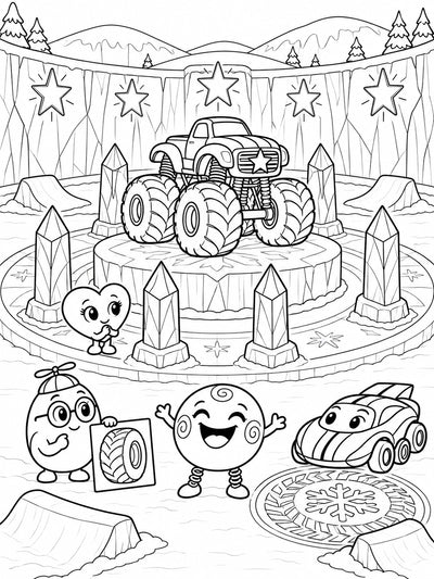 Zumblies Christmas Cars & Trucks Coloring Book for Kids