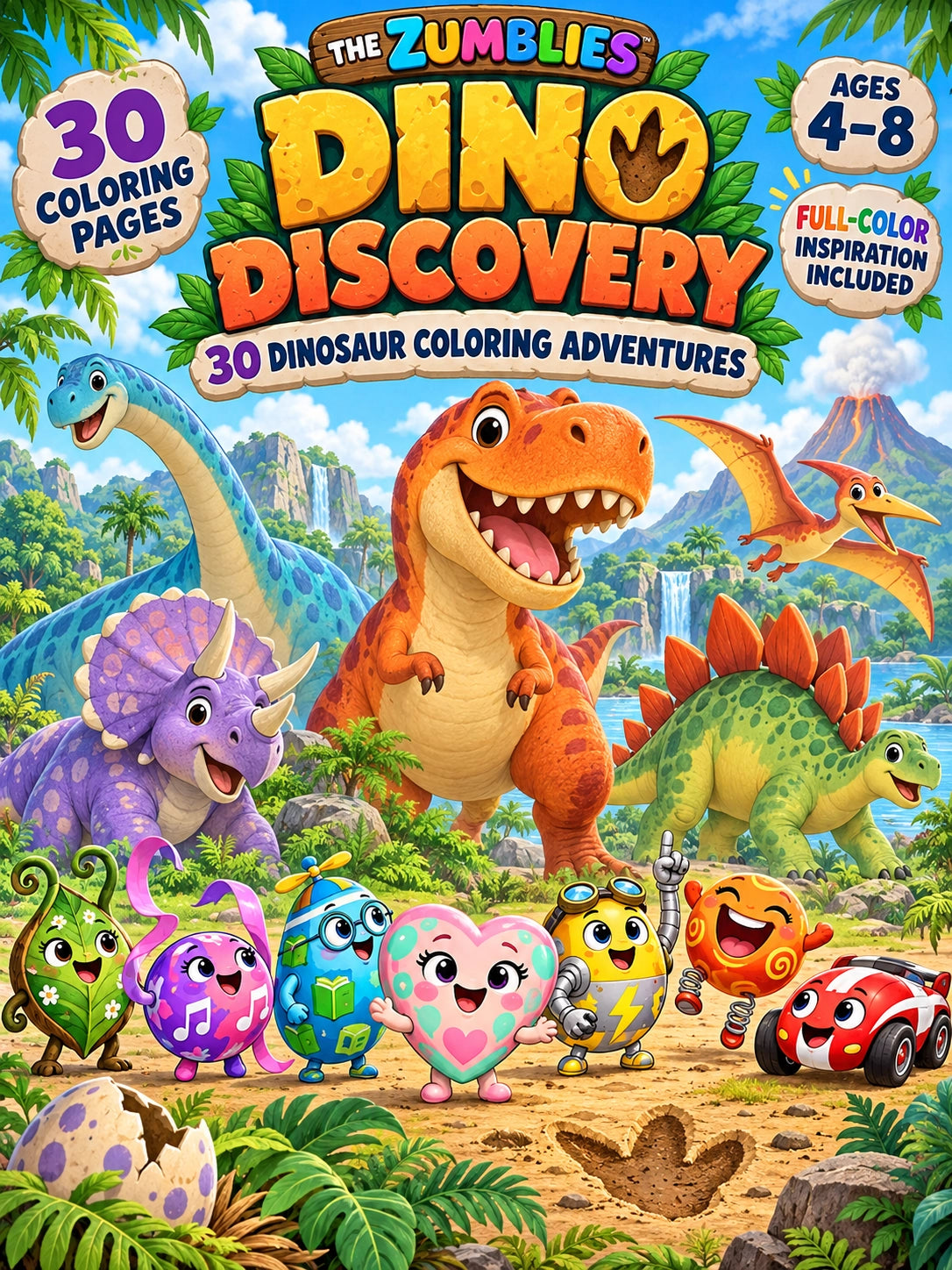 Zumblies Dinosaur Coloring Book for Kids