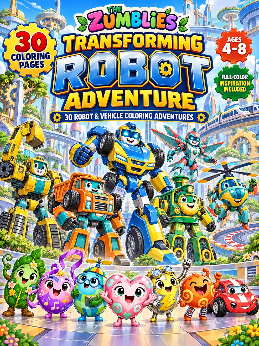 Zumblies Transforming Robot Coloring Book