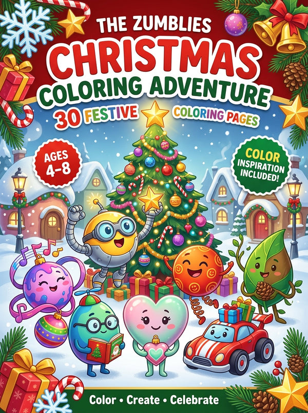 Zumblies Christmas Coloring Pages for Kids