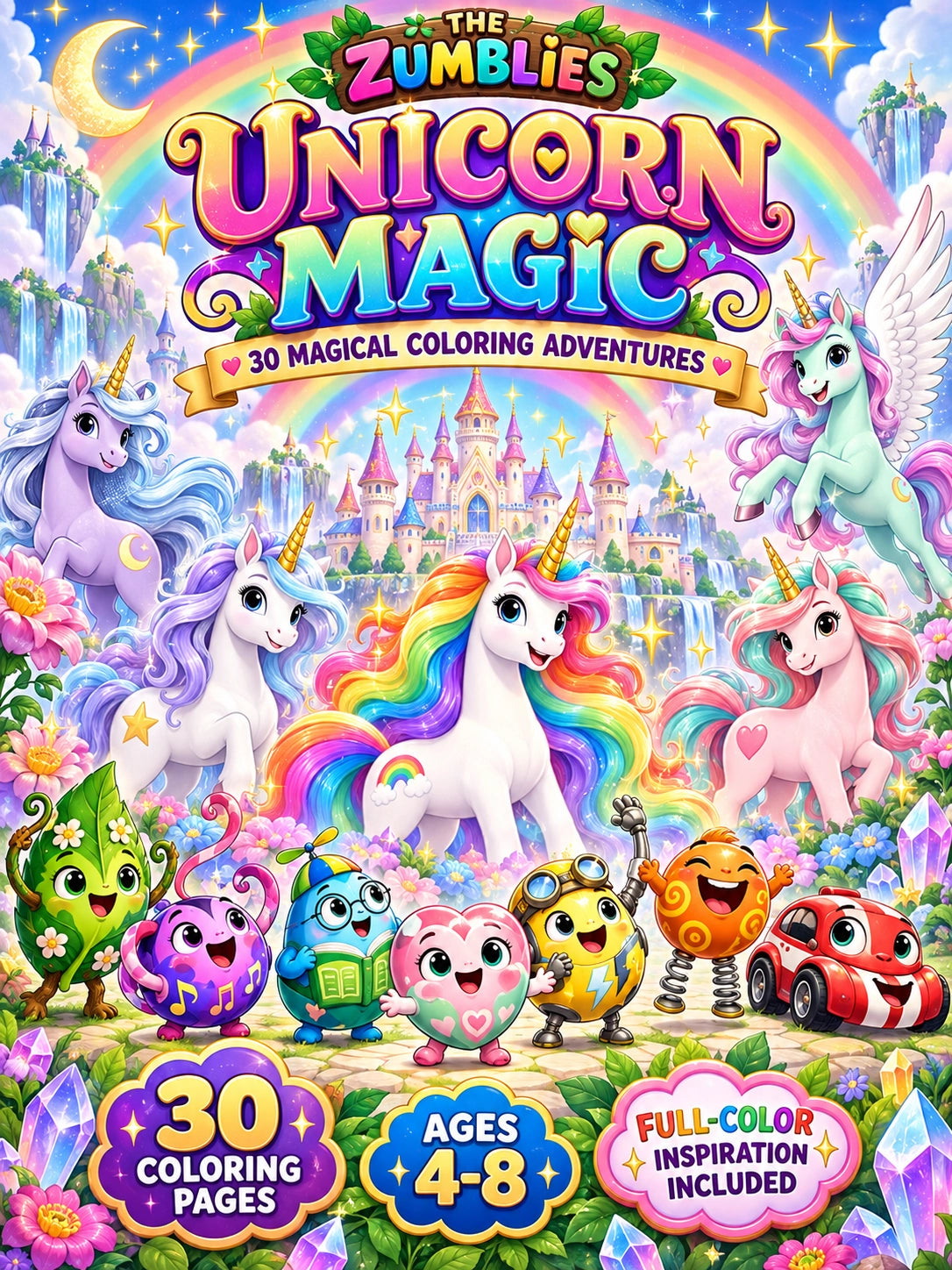 Zumblies Unicorn Coloring Book for Kids