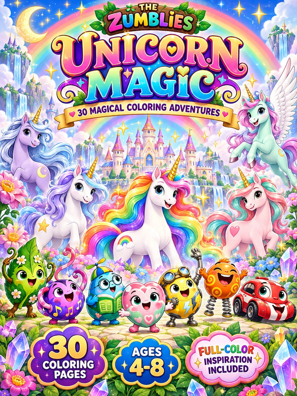 Zumblies Unicorn Coloring Book for Kids