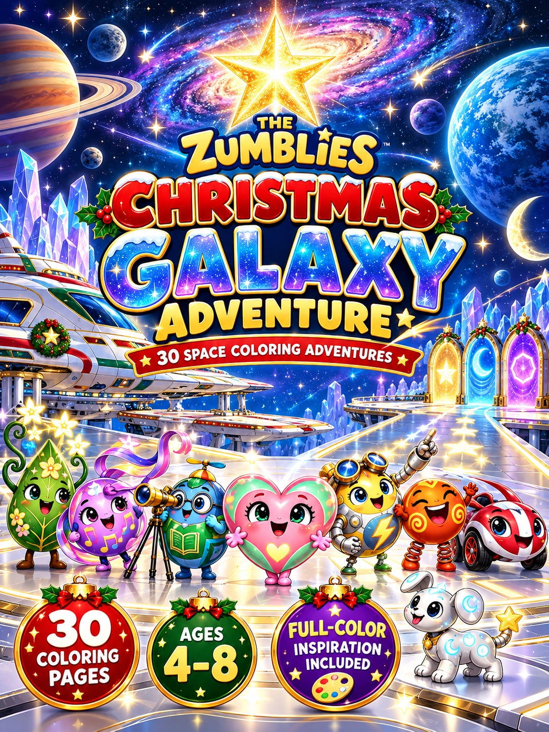 Zumblies Christmas Space Coloring Book for Kids