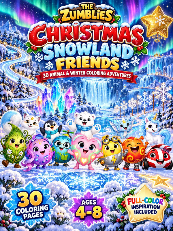 Zumblies Christmas Animal Coloring Book for Kids